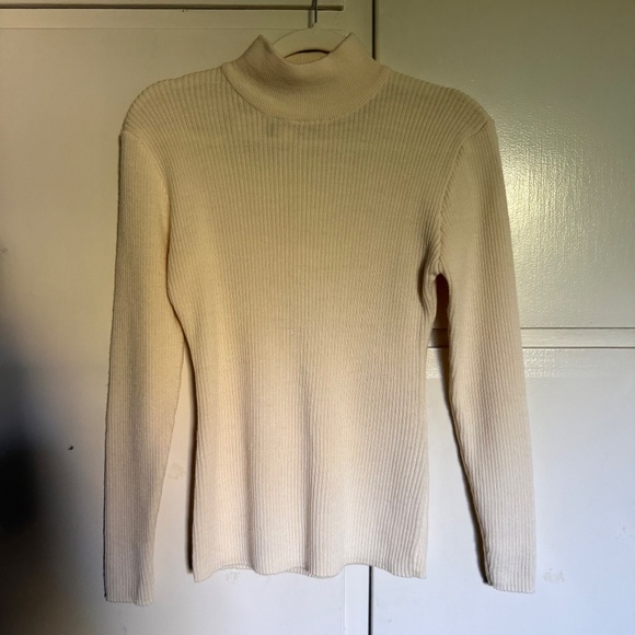 NWT Vintage The Limited  Wool Ribbed Knit Mock Neck Sweater Size Small Deadstock - Picture 2 of 12